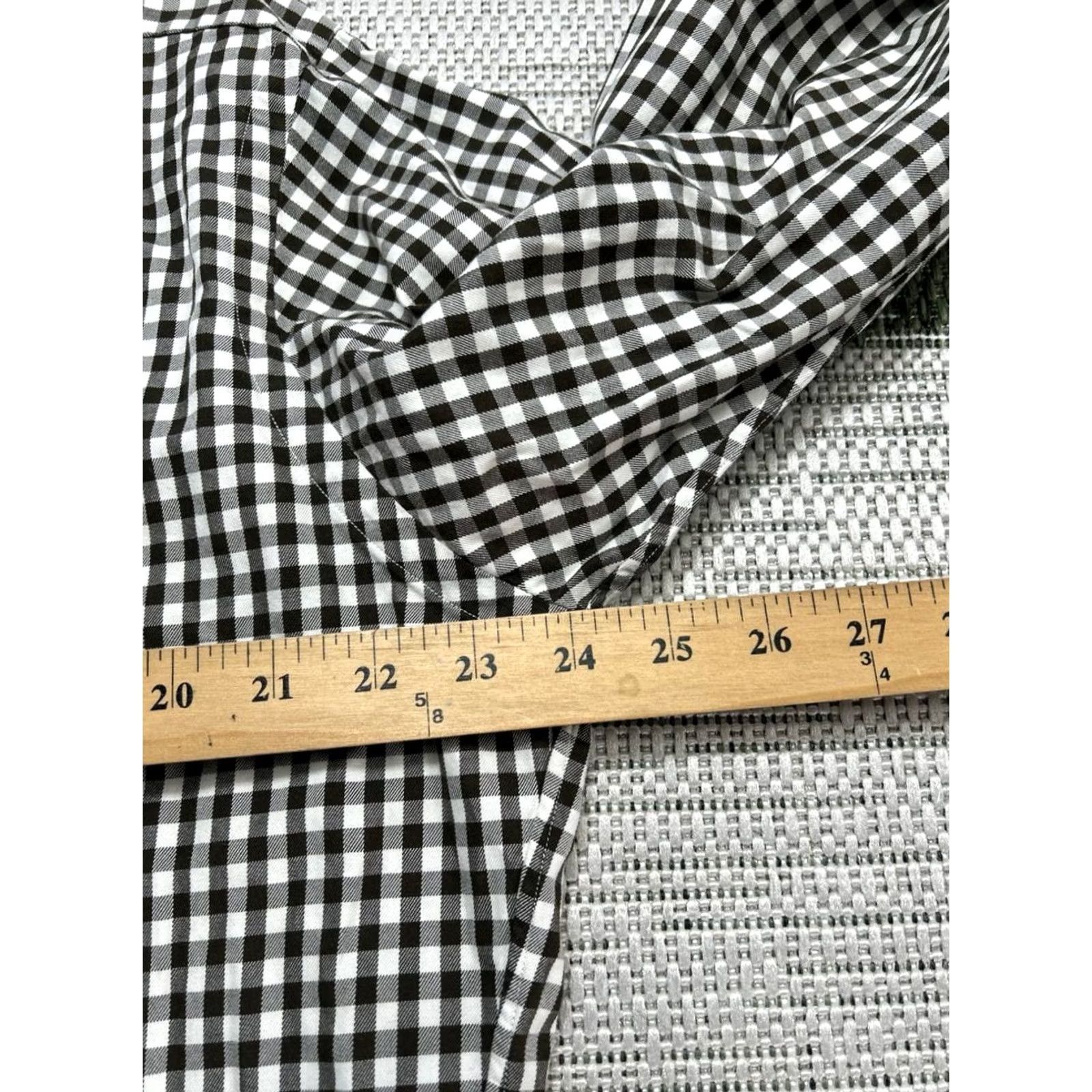 Ralph Lauren Ralph Lauren Golf Shirt Mens Large Black Cotton Gingham Flannel Classic Fit Button-Up Size US L / EU 52-54 / 3 - 7 Thumbnail