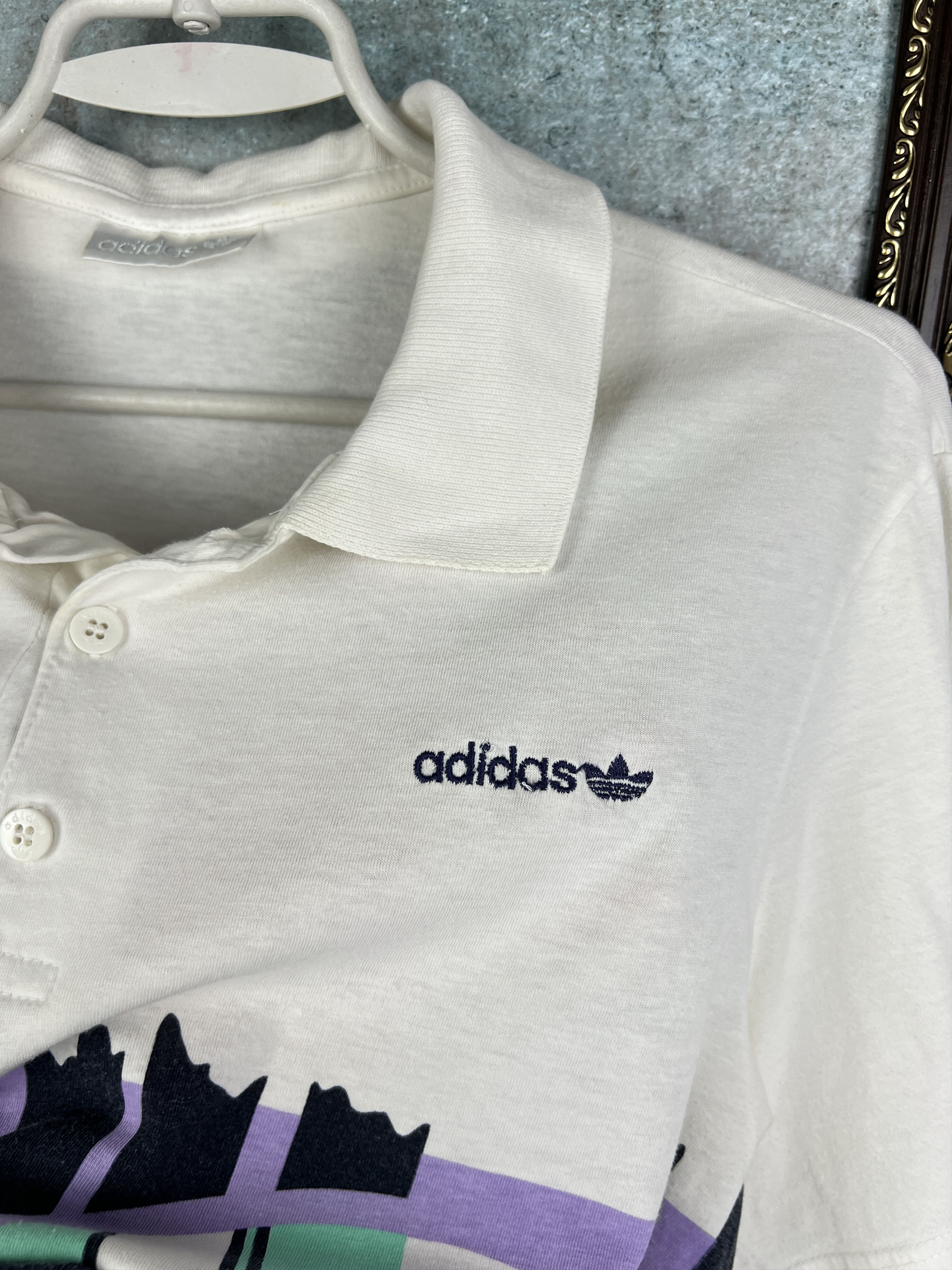 Adidas Vintage Tennis Polo Shirt Agassi Edberg Lendl Bjorn Jersey Size US S / EU 44-46 / 1 - 4 Thumbnail
