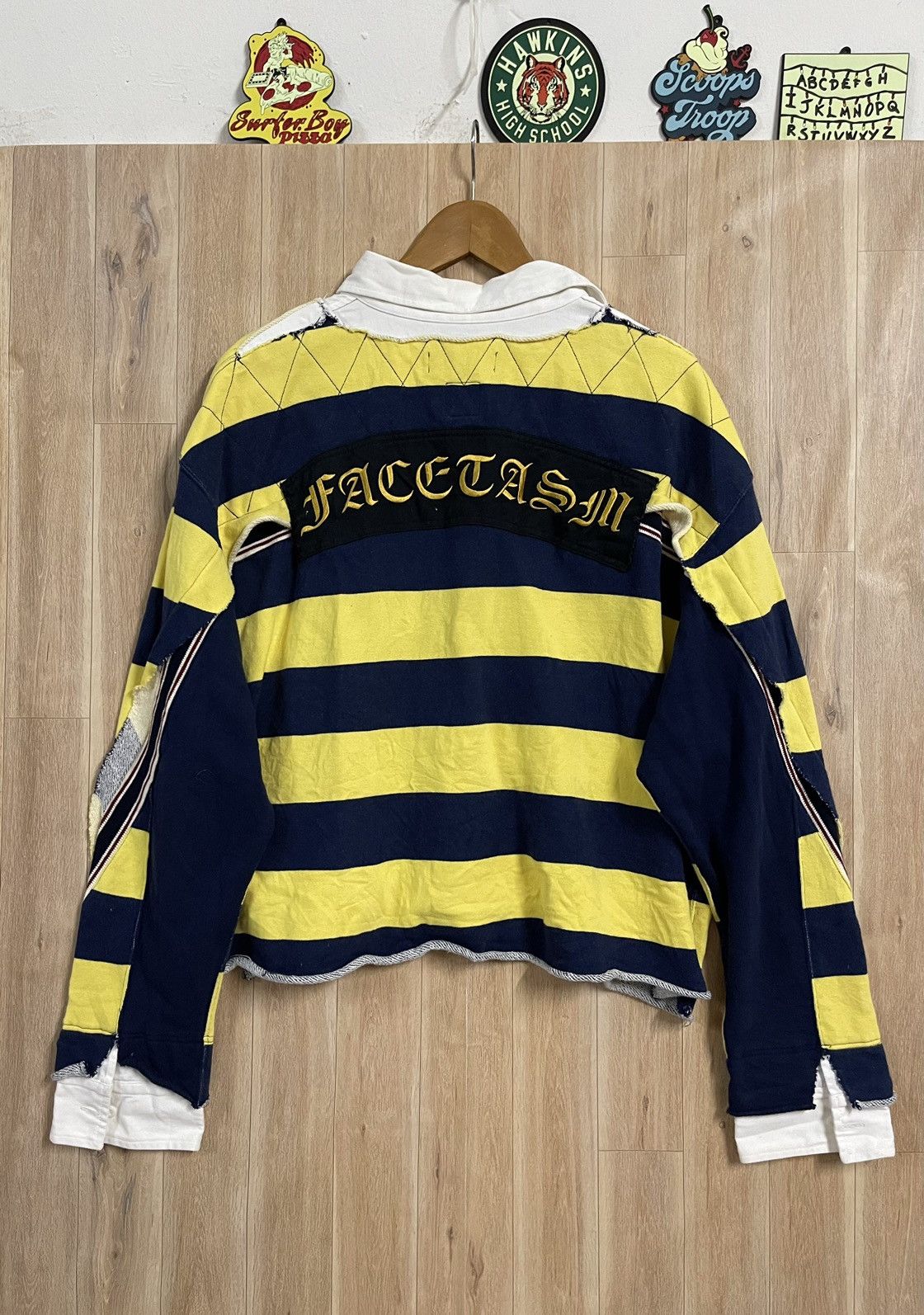 Facetasm Paneled Rugby Shirt Reconstructed XL