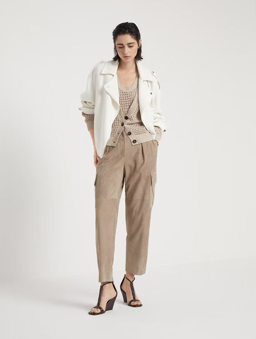 Brunello Cucinelli o1la1rc1a0425 Cardigan in Camel Size L / US 10 / IT 46 - 3 Thumbnail