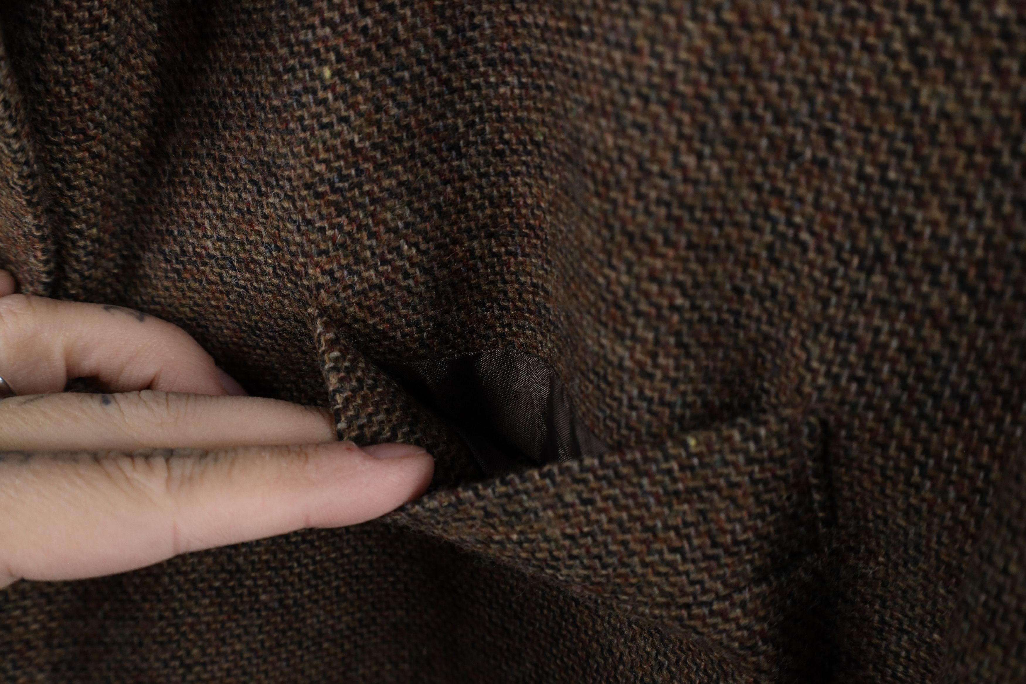 Vintage Vintage 90s Tweed Elbow Patch Strap Collar Blazer Jacket USA Size US XXL / EU 58 / 5 - 8 Thumbnail