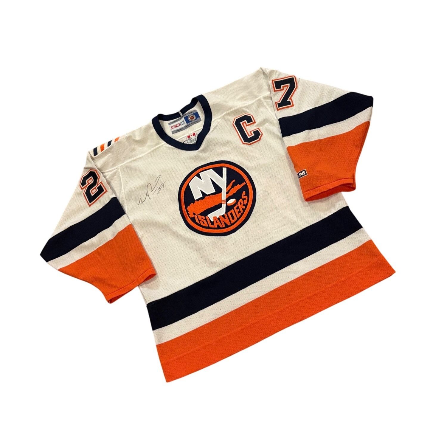 Ccm Vtg CCM New York Islanders Michael Peca #27 Signed Stitched Size US M / EU 48-50 / 2 - 3 Thumbnail