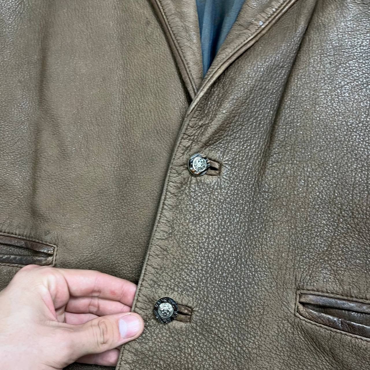 Japanese Brand Vintage Y2K Avant Gard Leather Jacket Opium Rare 90s Casual Size US XL / EU 56 / 4 - 14 Thumbnail