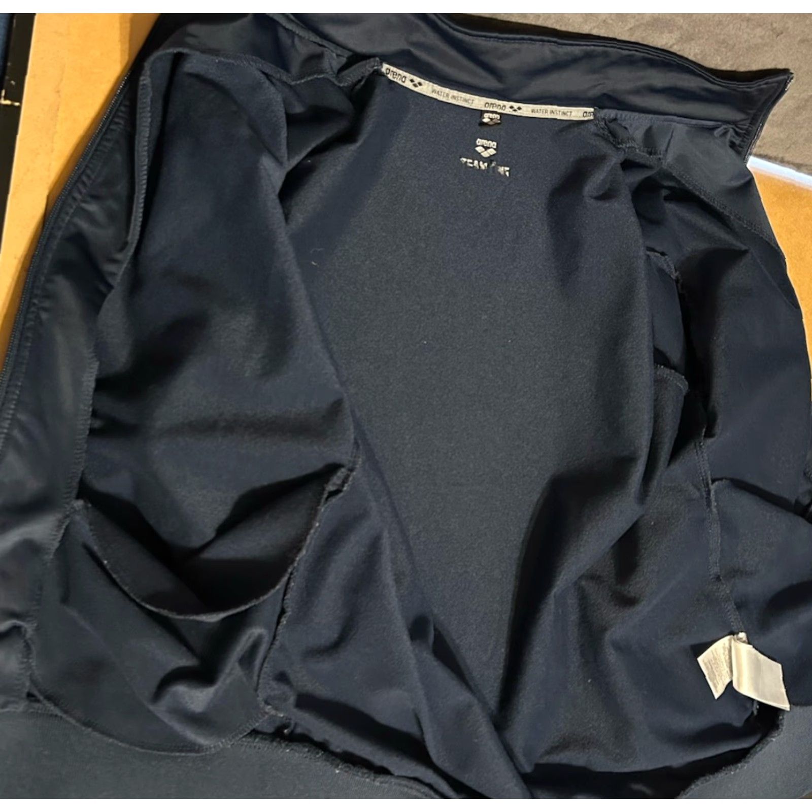 Vintage Arena University Of Virginia Swimming & Diving Full Zip Jacket Men M Blue Solid Mock Collar Zip VERS Size US M / EU 48-50 / 2 - 5 Thumbnail