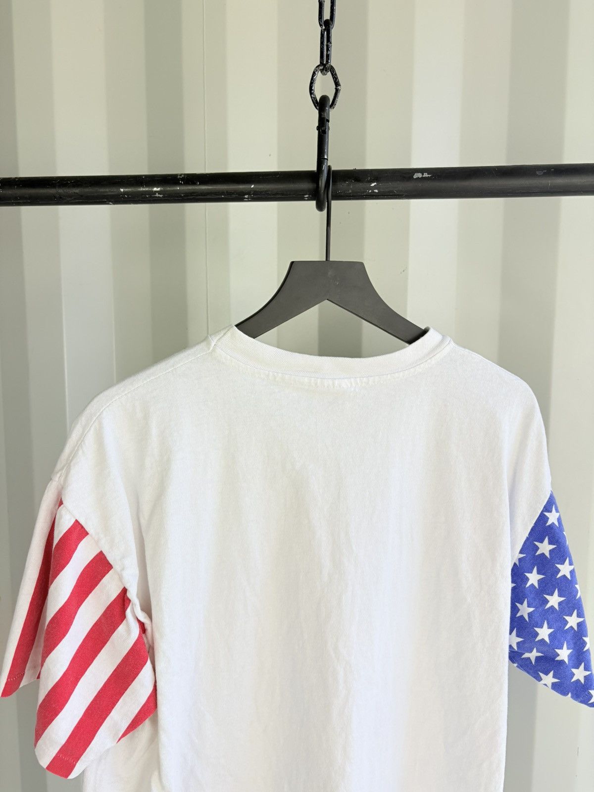 Vintage USA Flag Thrashed Faded Distressed Shirt ERD Grunge WCC Band Size US XL / EU 56 / 4 - 5 Thumbnail