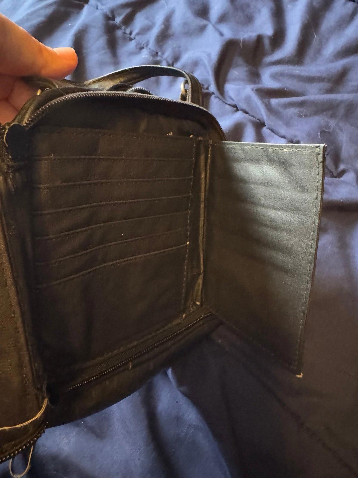 Designer Black Leather Purse Bag Modabella Size ONE SIZE - 3 Thumbnail