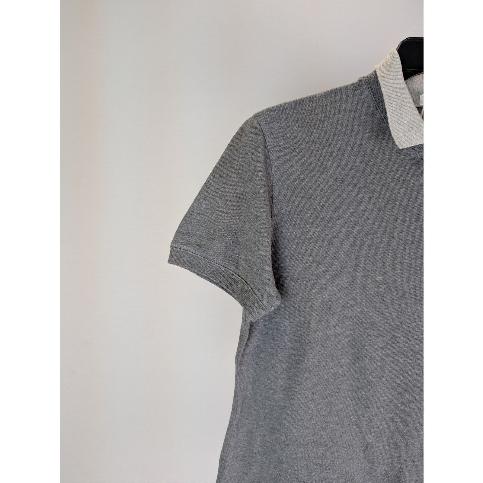 Brunello Cucinelli o1rshd1 CC20 grey cotton polo shirt with a white collar Size US M / EU 48-50 / 2 - 6 Thumbnail