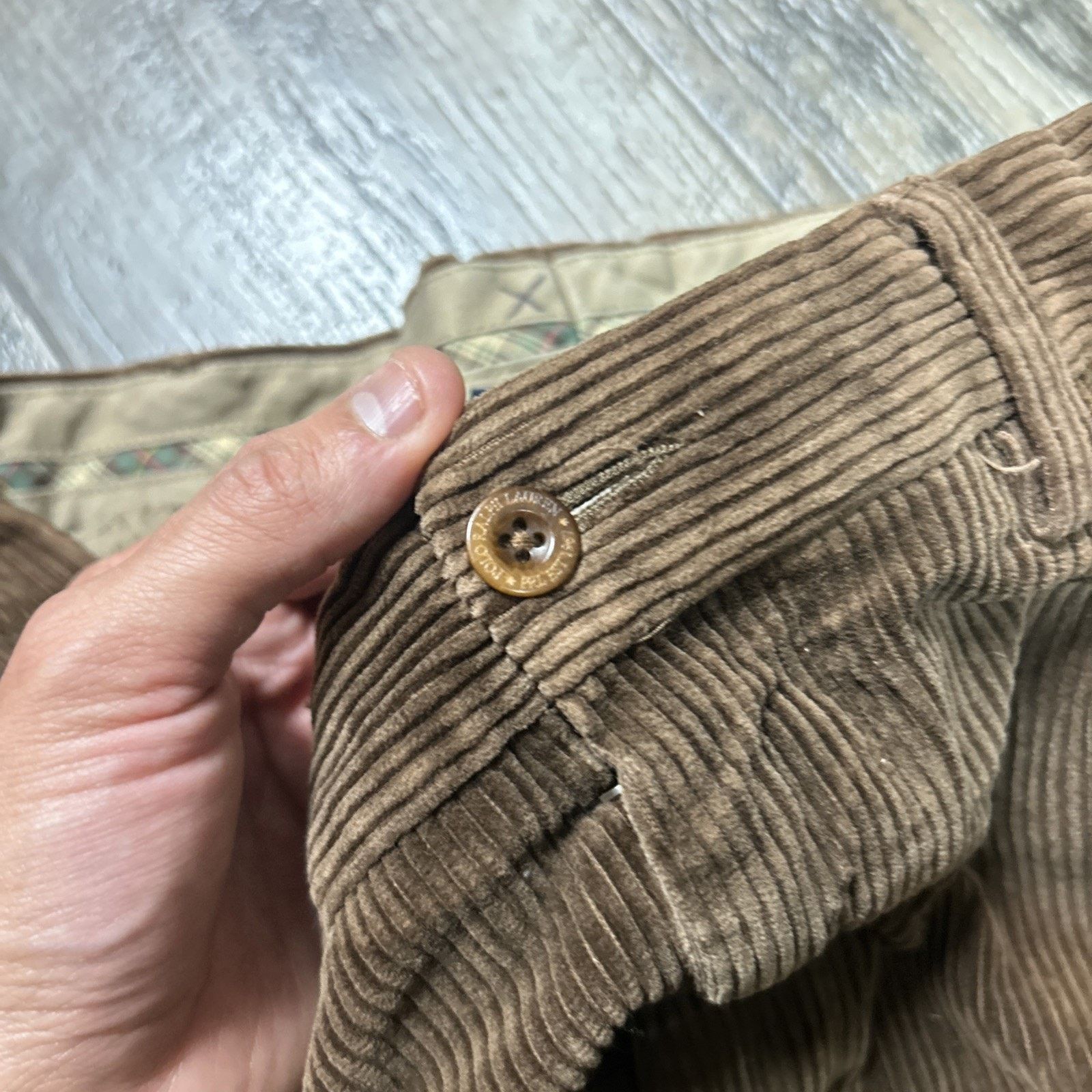 Polo Ralph Lauren Vintage Polo Ralph Lauren Corduroy 35x30 Brown Cords Size US 35 - 2 Thumbnail