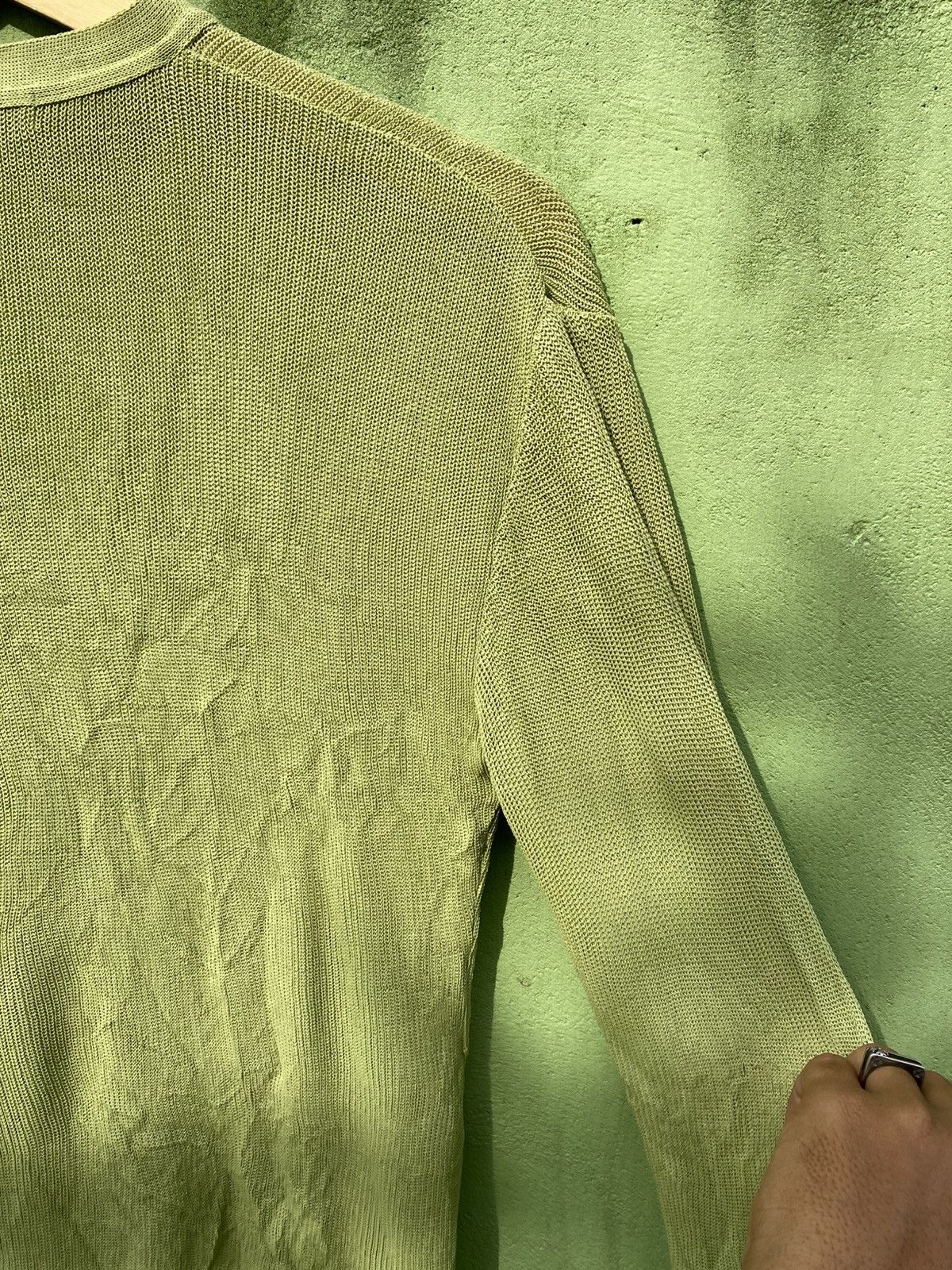 Issey Miyake Issey Miyake Olive Green Lightweight Cardigan Japanese Style Size M / US 6-8 / IT 42-44 - 11 Thumbnail