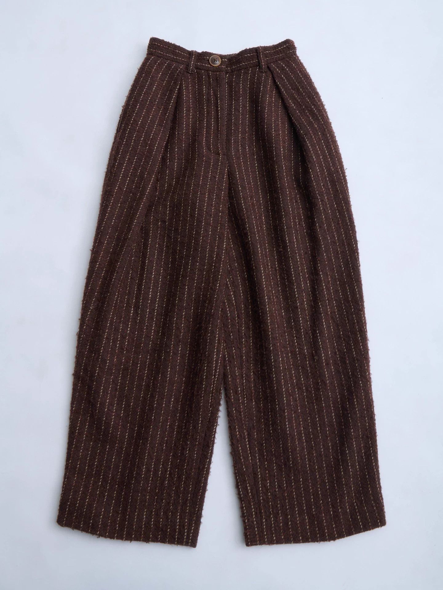 Vivienne Westwood Vivienne Westwood 00s Red Label Burgundy Wool Stripe WLeg 0 Size 24" / US 00 / IT 34 - 8 Thumbnail