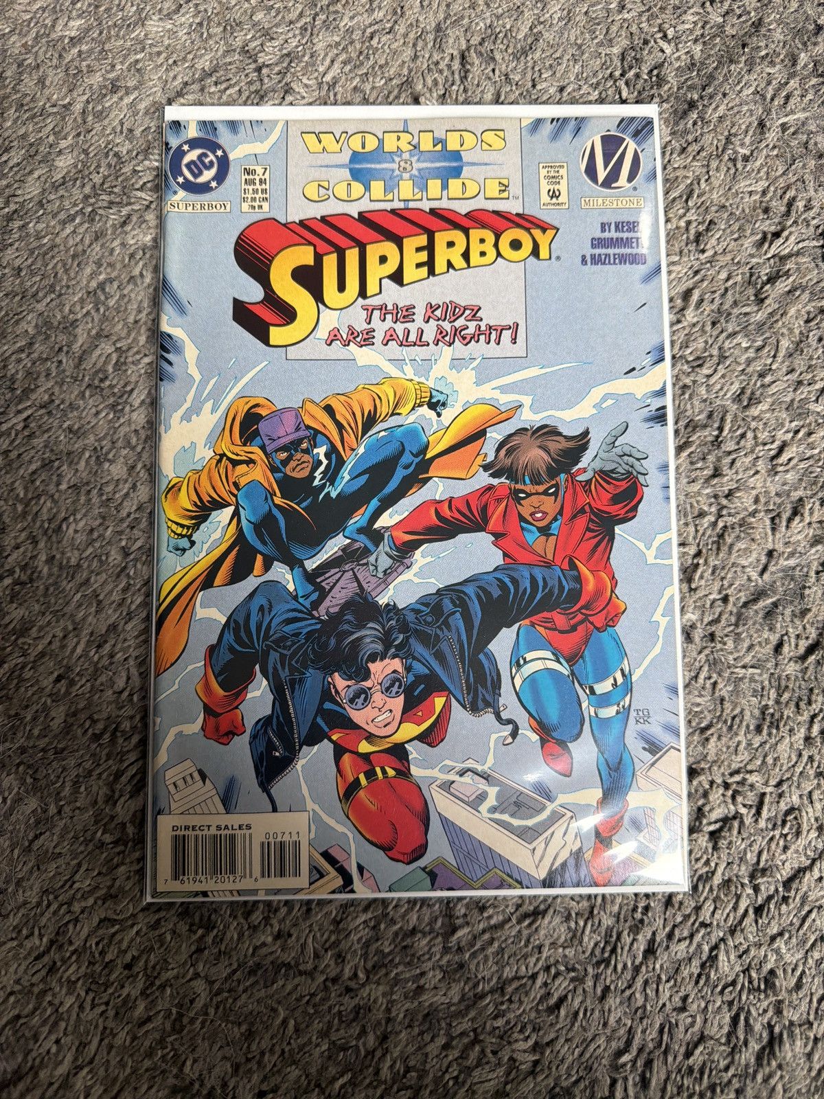 DC Comics 1994 DC Comics Superboy #7 Menace 2 Societies! Comic Book Size ONE SIZE - 1 Thumbnail