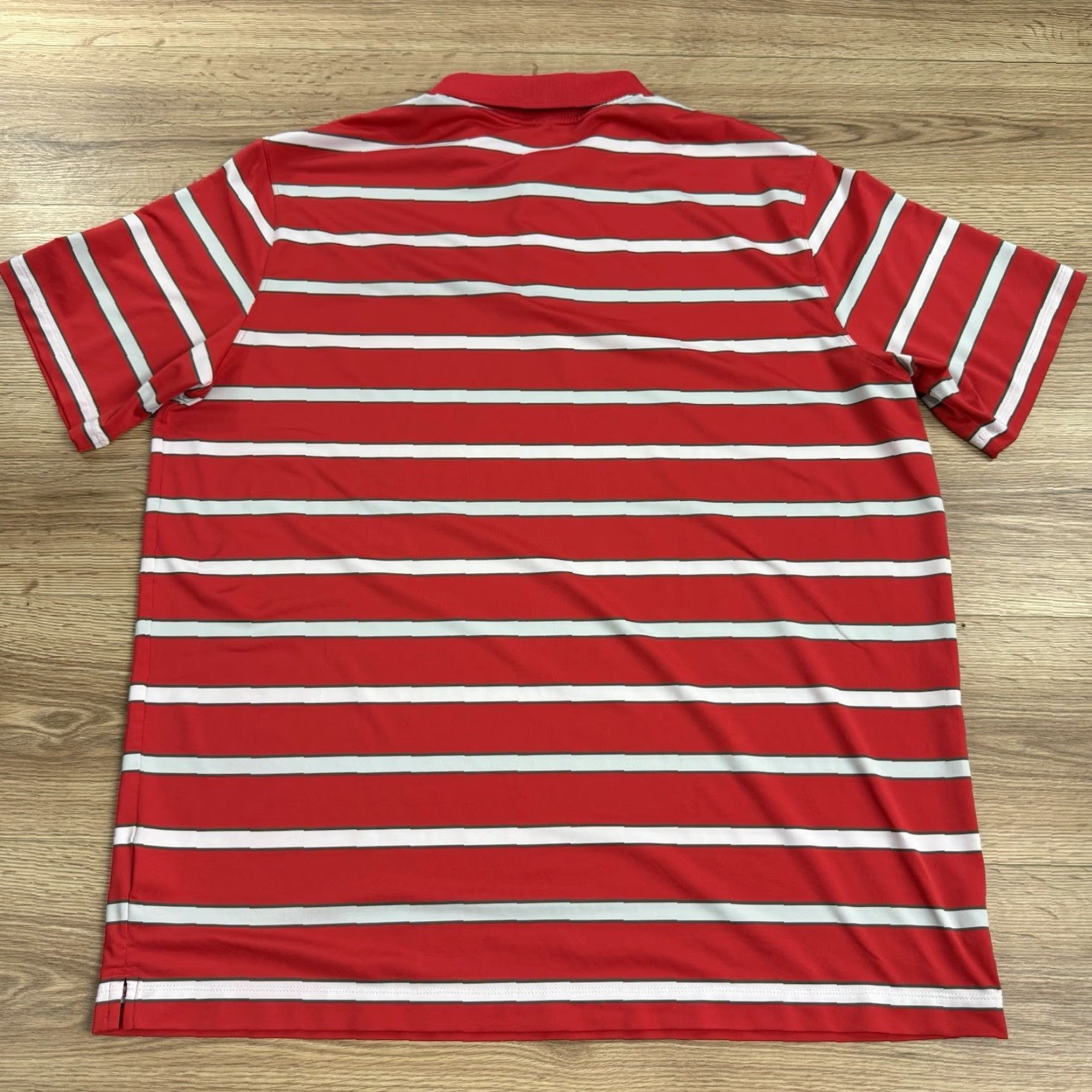 Nike Nike Polo Shirt 2XL Red Striped Dri-Fit Golf Activewear Mens Polo USA Seniors Open 2013 Omaha Size US XXL / EU 58 / 5 - 8 Thumbnail