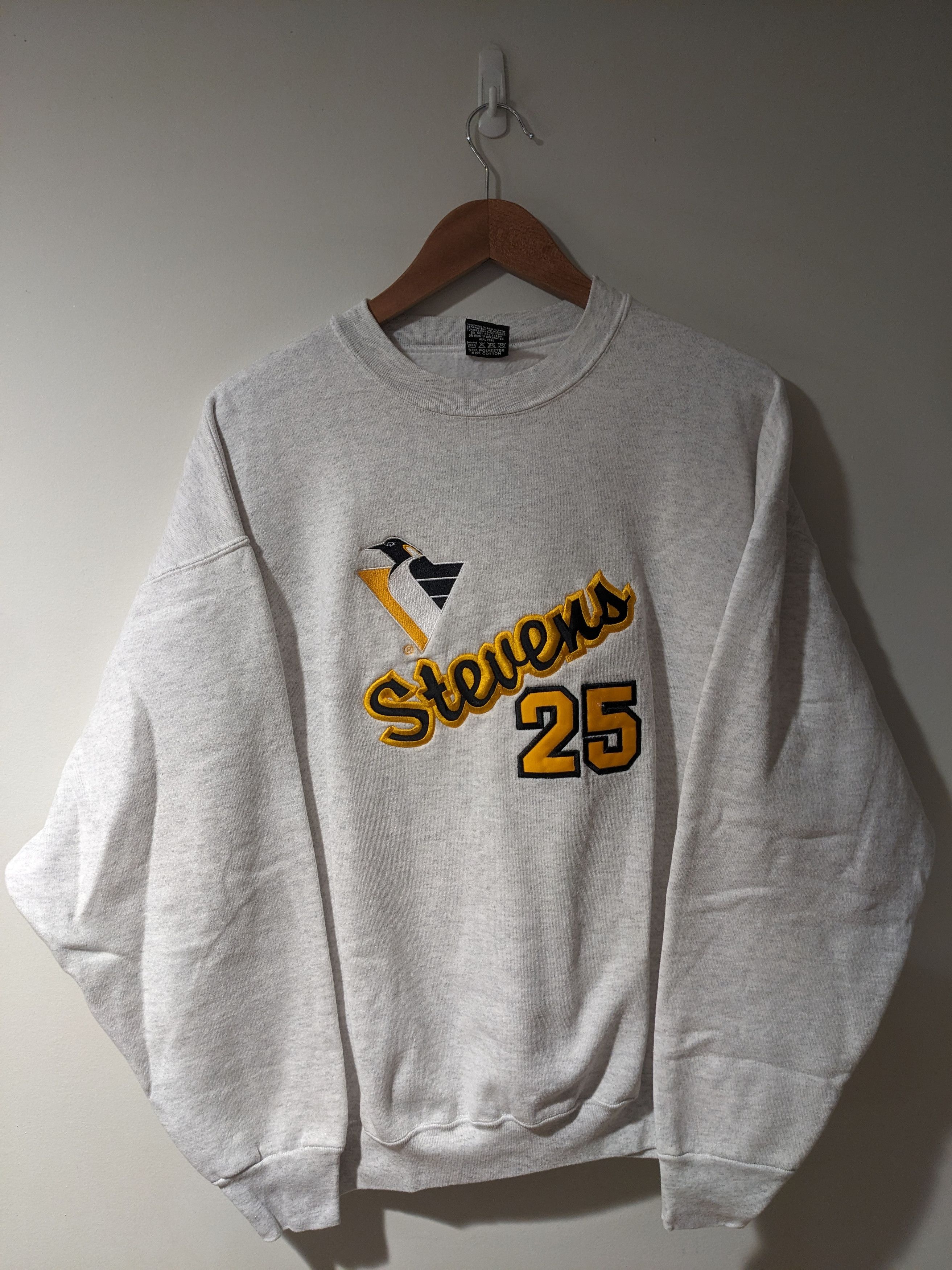 NHL × Vintage Vintage 90s Pittsburgh Penguins Stevens NHL Sweatshirt Size US XL / EU 56 / 4 - 1 Thumbnail