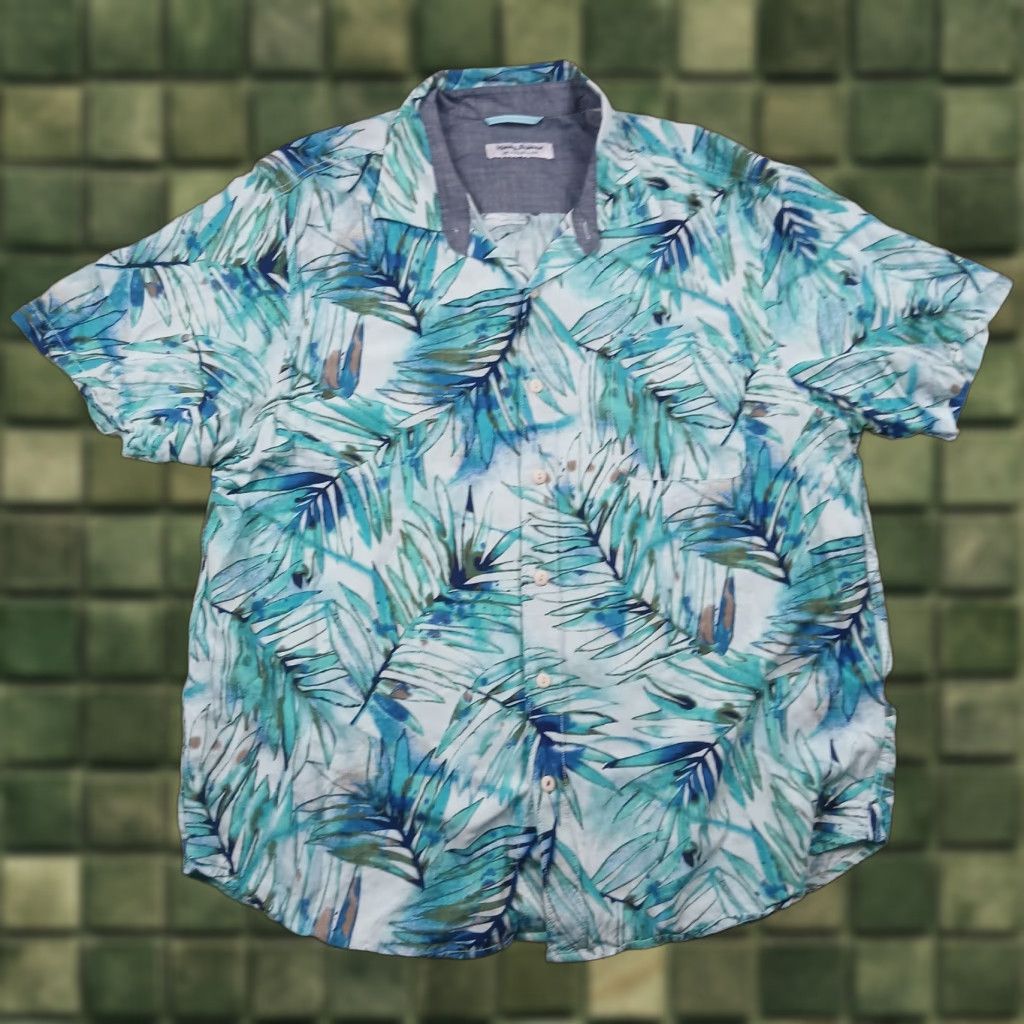 Tommy Bahama Tommy Bahama Veracruz Cay Button-Up Shirt Mens XL Green Floral Shirt Blocked for Seasonal Comfort Size US XL / EU 56 / 4 - 1 Thumbnail