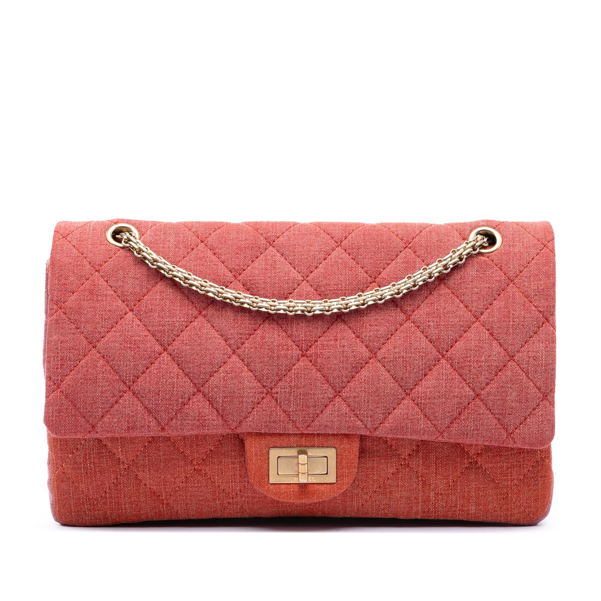 Chanel Tricolor Quilted Denim Reissue 2.55 Double Flap 227 Size ONE SIZE - 1 Thumbnail