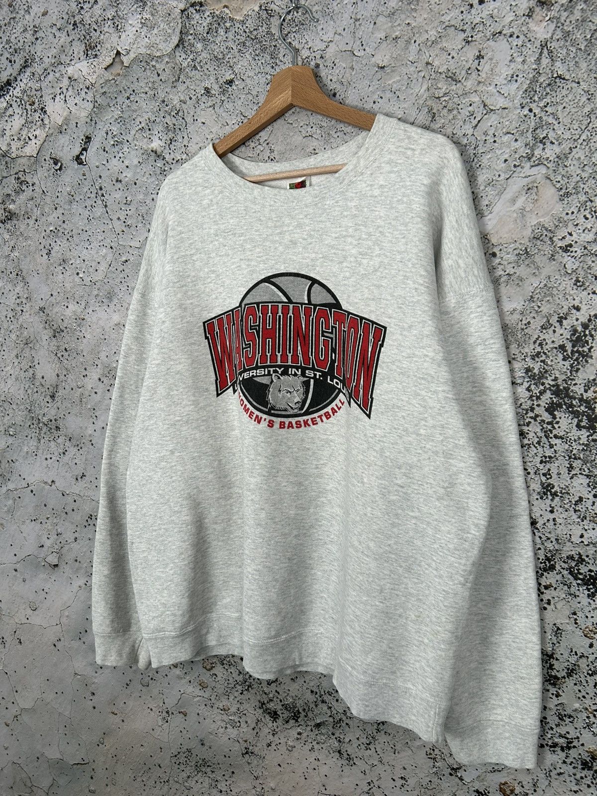 Vintage Vintage Washington Basketball Grey Crewneck Boxy Fit Baggy Size US XXL / EU 58 / 5 - 2 Thumbnail