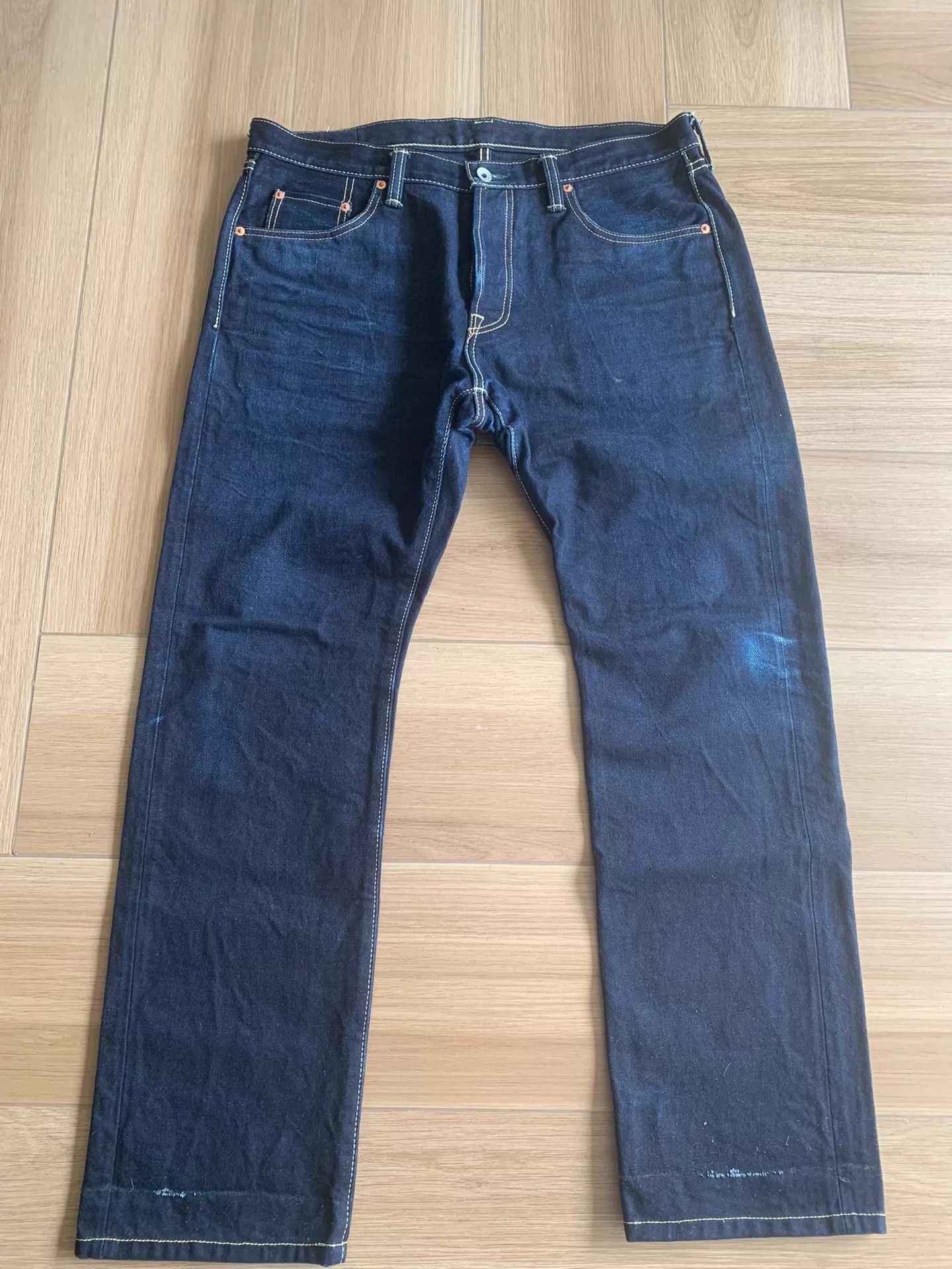 Iron Heart IRON HEART 555S 18oz HD Straight Double Dyed Jeans JPN Size US 36 / EU 52 - 1 Thumbnail