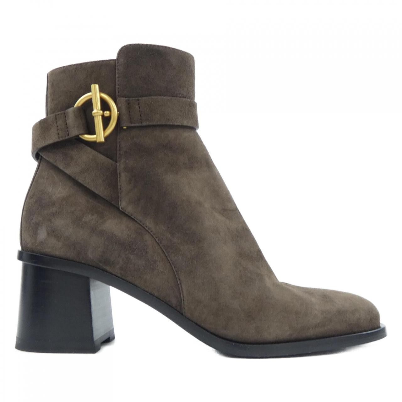 Hermes Hermes Hermès Gilles Grenan Buckle Veaud Velours Boots Leather Shoes DUTY FREE for USA Size ONE SIZE - 1 Thumbnail