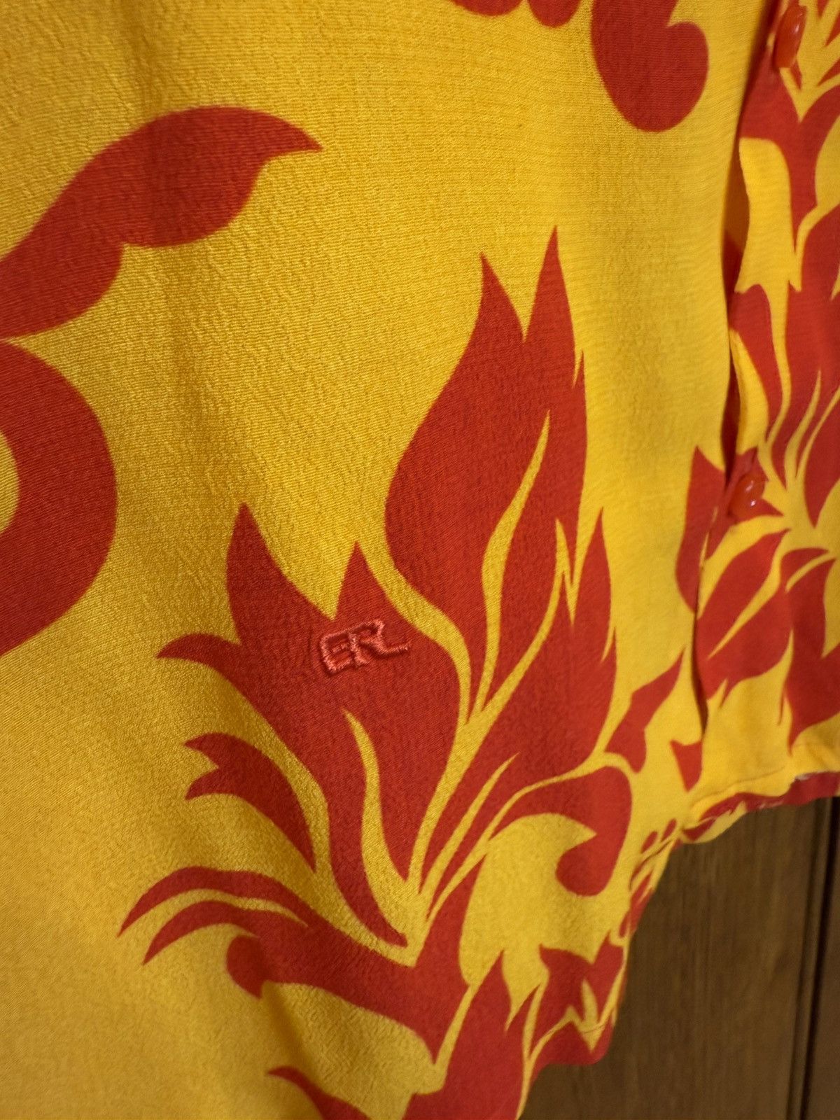 ERL SS23 $415 ERL Hawaiian ss floral tropical shirt M orange red Size US L / EU 52-54 / 3 - 12 Thumbnail