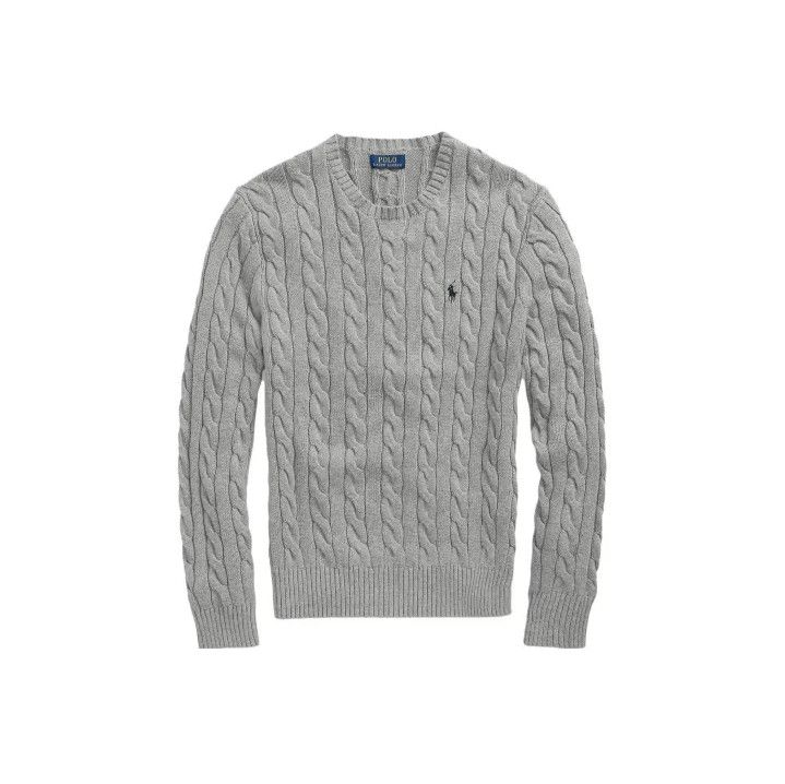 Polo Ralph Lauren Polo Ralph Lauren Men's Gray Cable Knit Sweater Size US XL / EU 56 / 4 - 1 Thumbnail