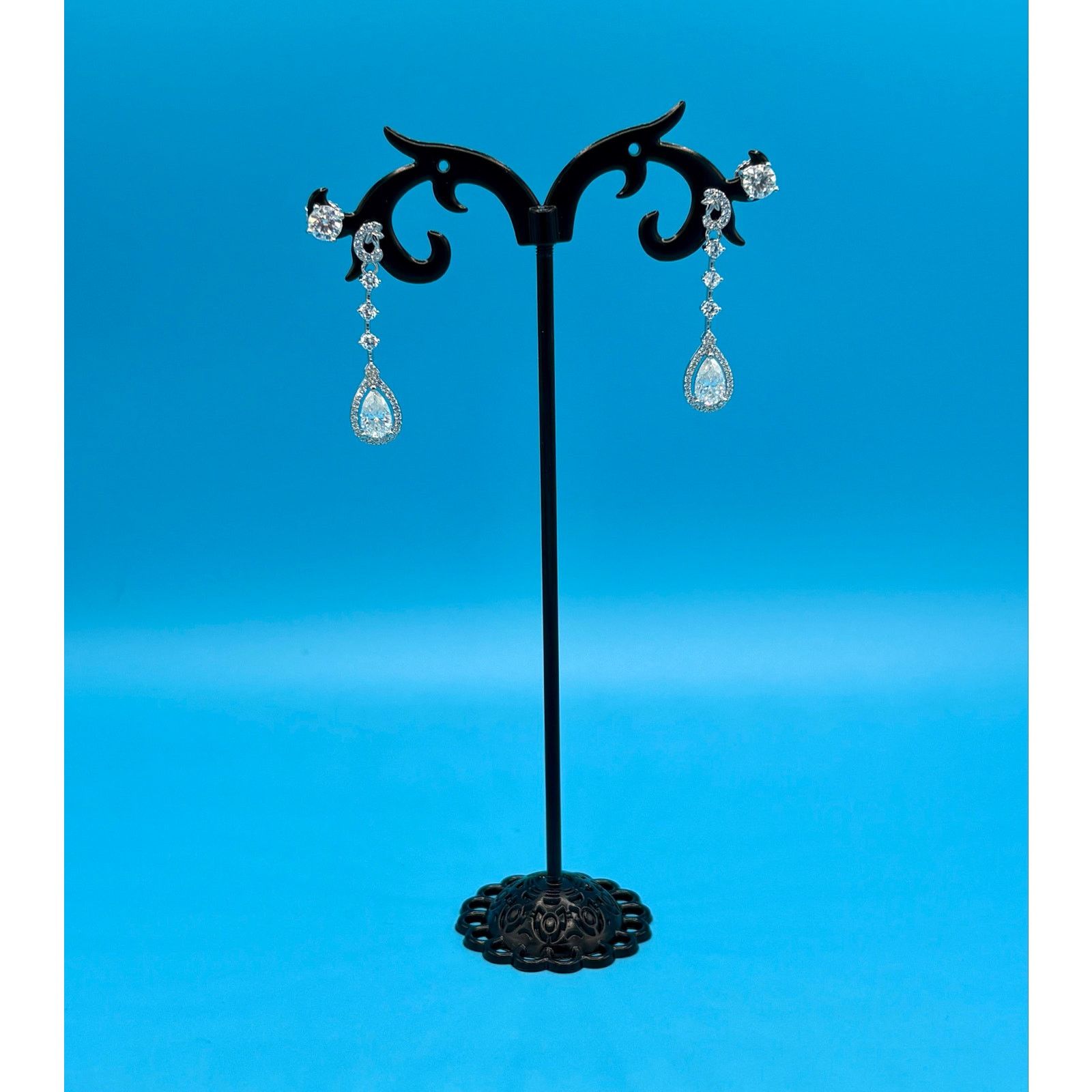 Jewelry New Moissanite Earring Duo - PT950 Platinum & 925 Sterling Size ONE SIZE - 9 Thumbnail