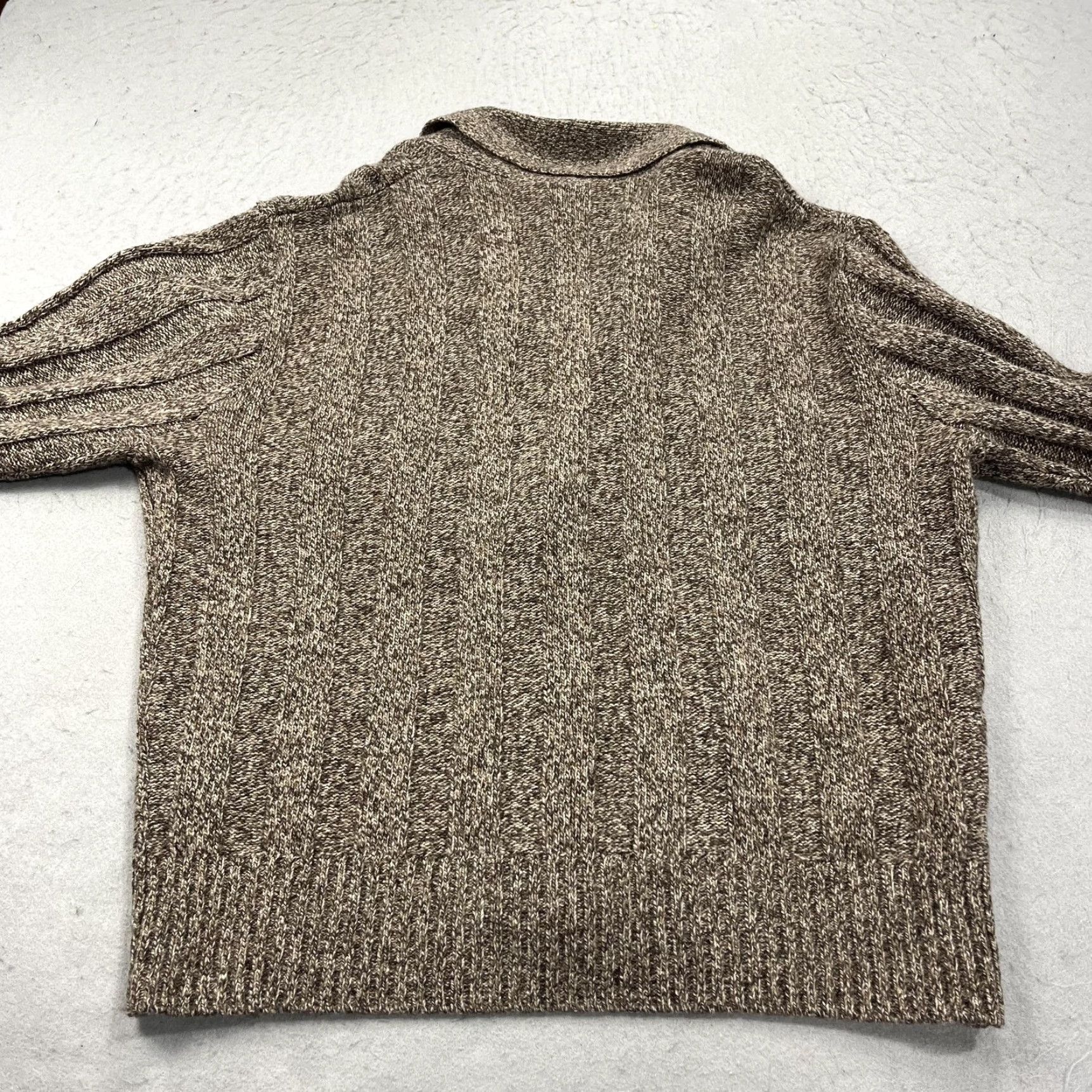 Jos. A. Bank Jos A Bank Sweater Mens XL Brown Lambswool Shawl Cardigan Elbow Patches Size US XL / EU 56 / 4 - 6 Thumbnail