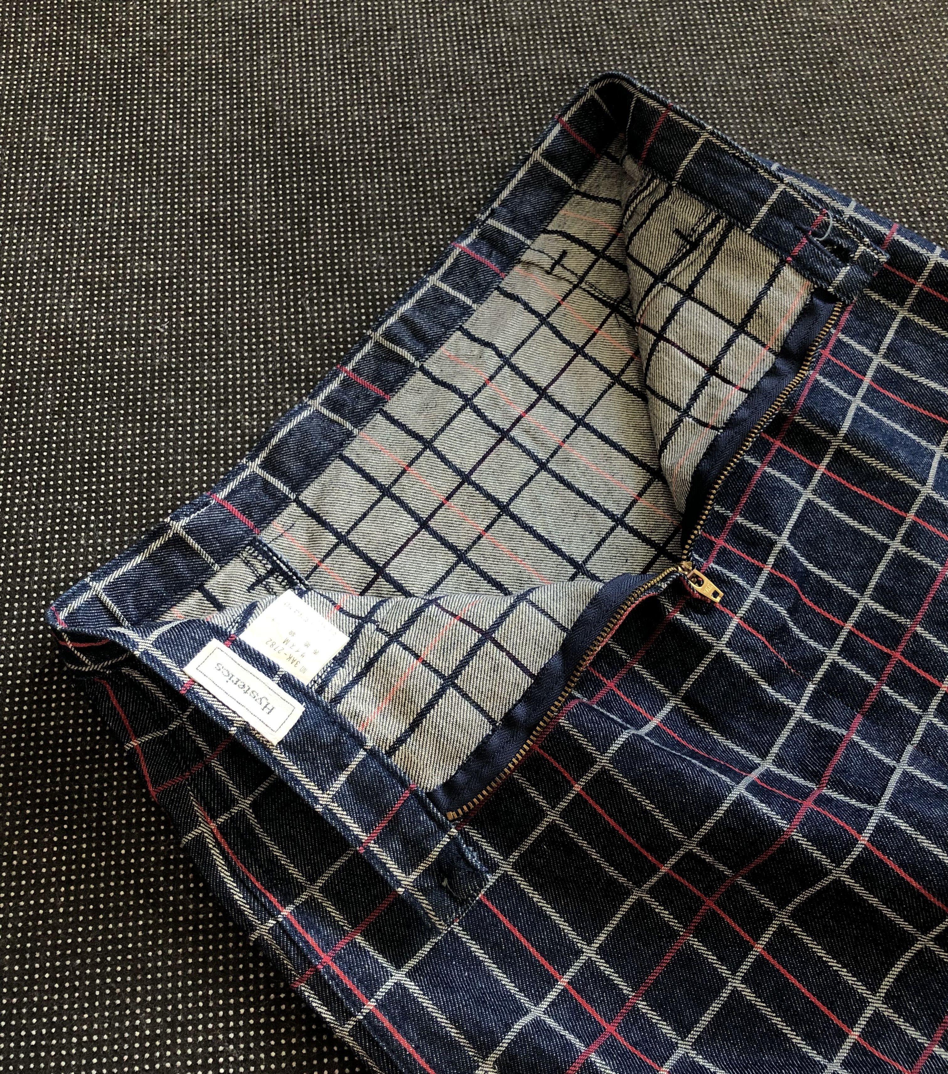 Hysteric Glamour RARE🔥VINTAGE 90’S HYSTERIC DENIM MINI SKIRT CHECKED Size 28" / US 6 / IT 42 - 6 Thumbnail