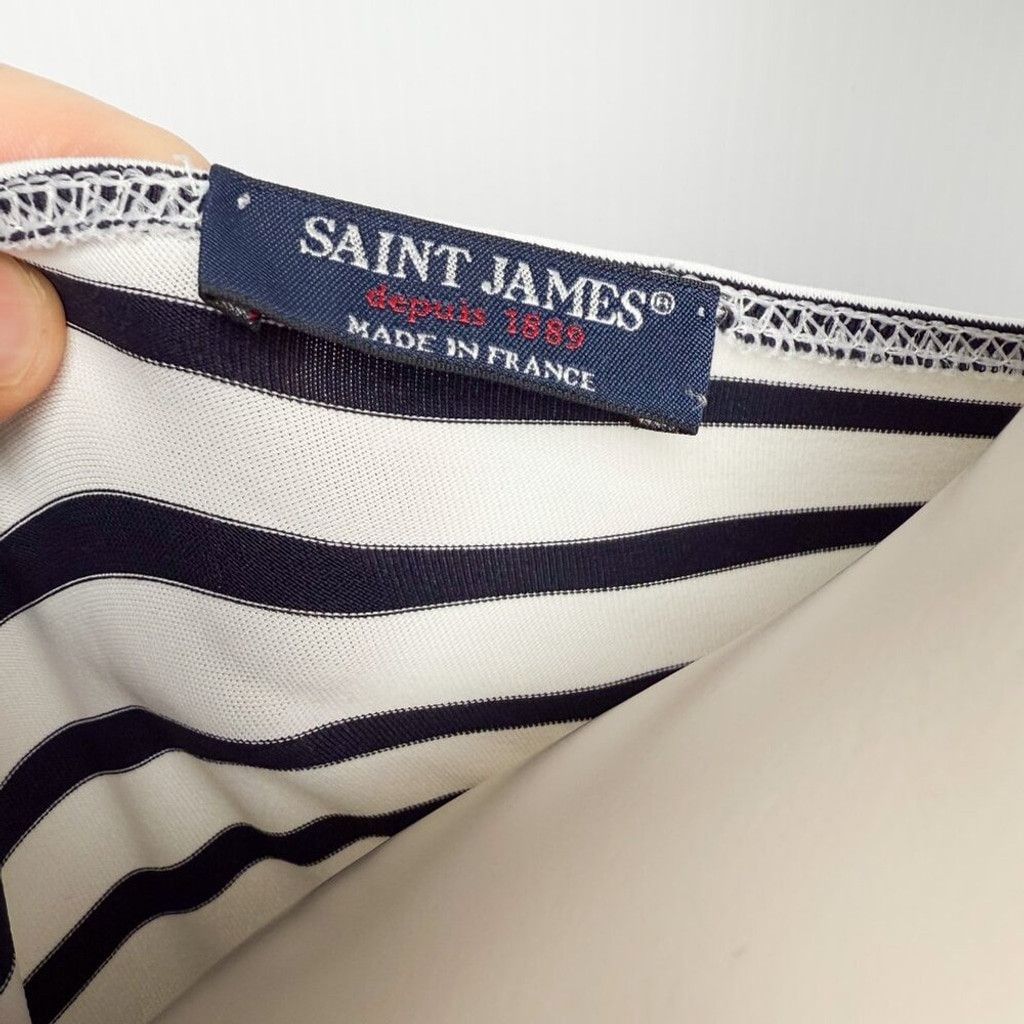 Saint James SAINT JAMES Stretch White Blue Midi Sheat Nautical Dress XS Size XS / US 0-2 / IT 36-38 - 12 Thumbnail