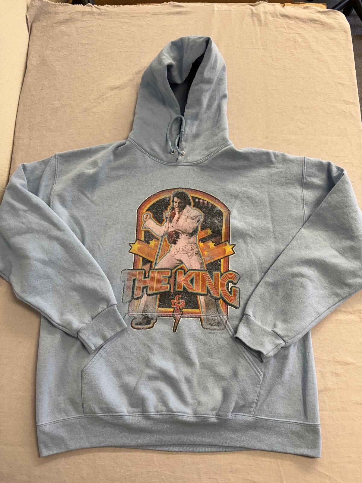 Designer Elvis Presley Hoodie The King TCB Band Iron on Fade - L Size US L / EU 52-54 / 3 - 1 Thumbnail
