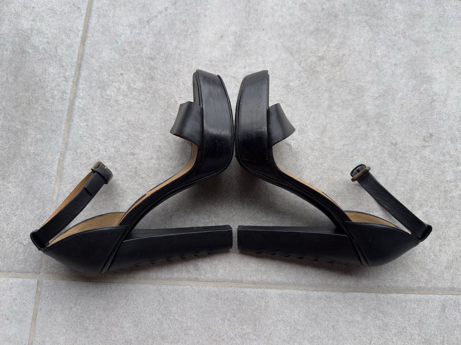 Ralph Lauren Purple Label Ralph Lauren Purple Label Womens High Heels Leather Sandals Size US 7 / IT 37 - 13 Thumbnail