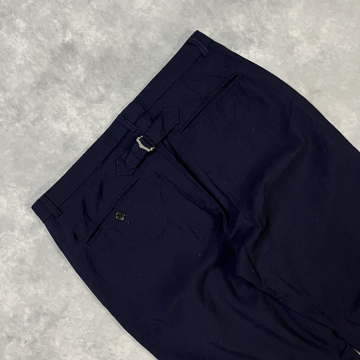Beams Japan BEAMS BOY JAPAN NAVY WIDE LEG TROUSERS SIDE ADJUSTER PANTS Size US 27 - 7 Thumbnail