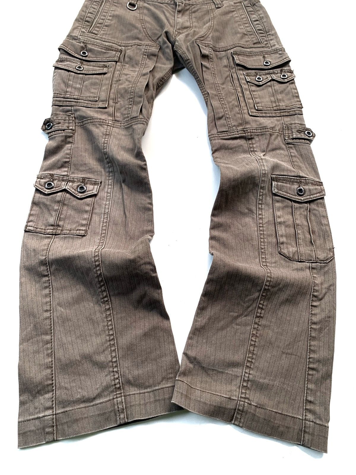 Japanese Brand Hideaways by Nicole Club Multipocket Flared Cargo Pant Size US 28 / EU 44 - 3 Thumbnail