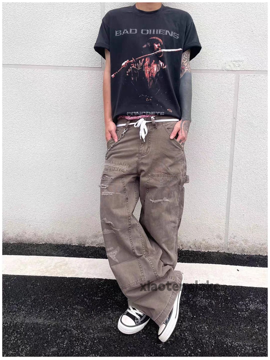 Vintage Unisex utility loose baggy skate hiphop Carpenter pants Size US 32 / EU 48 - 1 Thumbnail