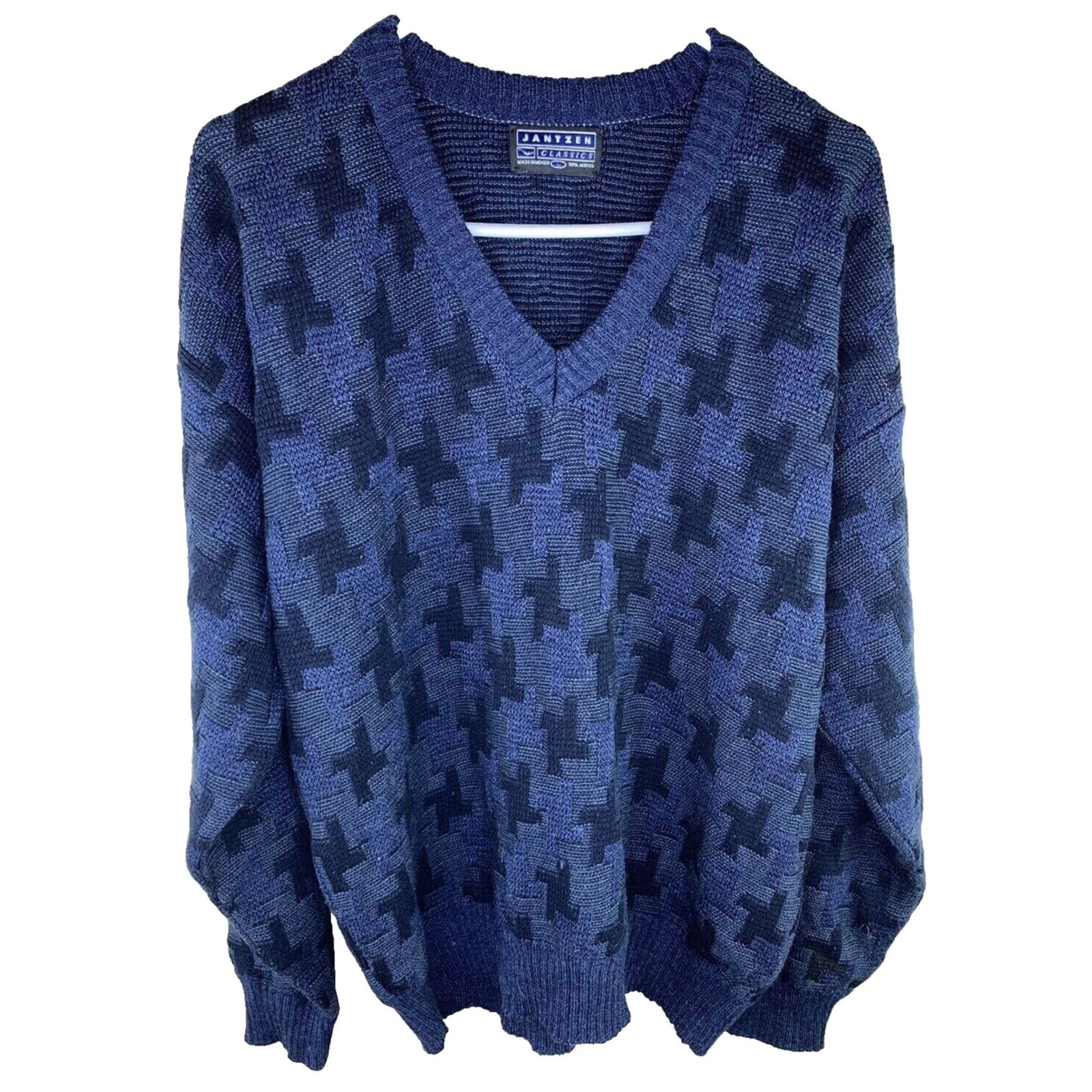 Jantzen Jantzen Sweater Mens L Geometric Long Sleeve Knit Classic Size US L / EU 52-54 / 3 - 1 Thumbnail