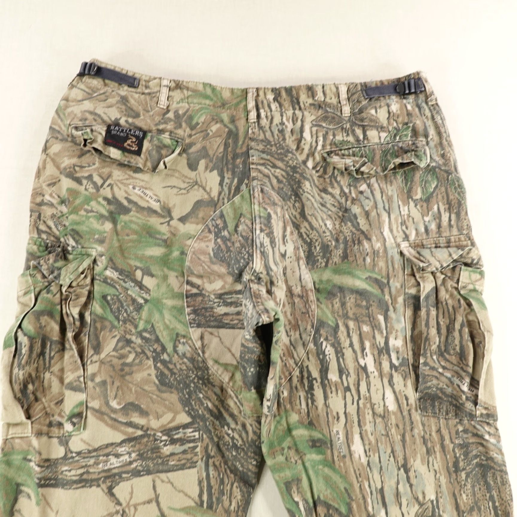 Realtree VINTAGE Rattlers Brand Cargo Pants Mens XL Green Camouflage Realtree Hunting USA Size US 36 / EU 52 - 7 Thumbnail