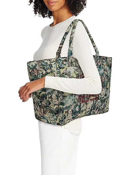 Ganni os11x0326 Size:OS / XXL Tapestry Shopper Tote Bag Multicolor Size ONE SIZE - 2 Thumbnail
