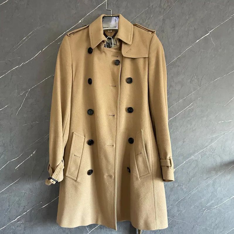 Burberry Burberry Khaki Cotton Women's Trench Coat Size L / US 10 / IT 46 - 1 Thumbnail