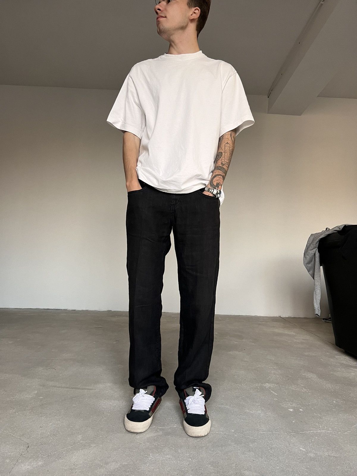 Dolce & Gabbana 90s Vintage Dolce&Gabbana Pants Linen Size US 29 - 19 Thumbnail