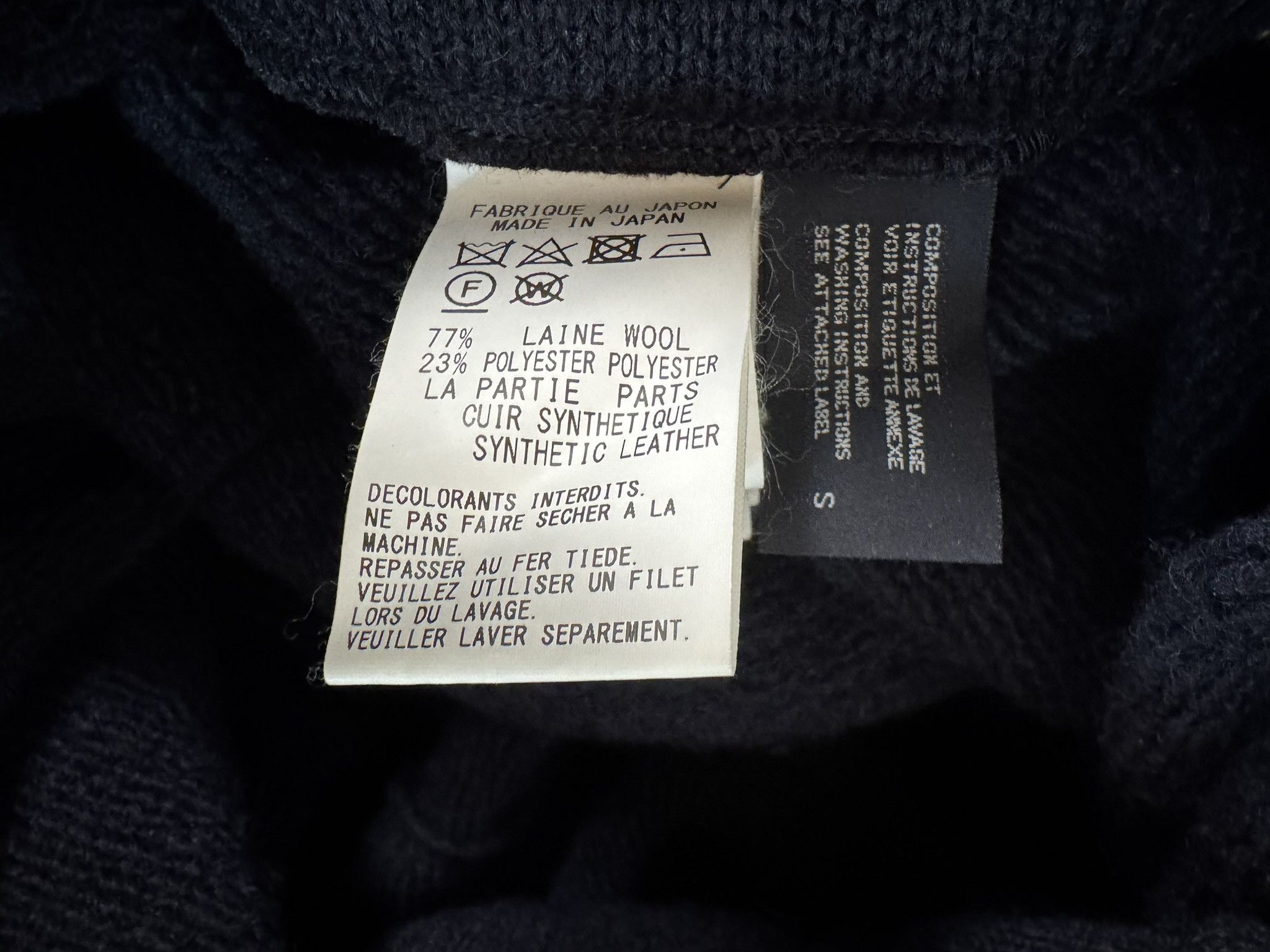 Limi Feu LIMI feu by Yohji Yamamoto Navy Wool Oversized Size ONE SIZE - 8 Thumbnail