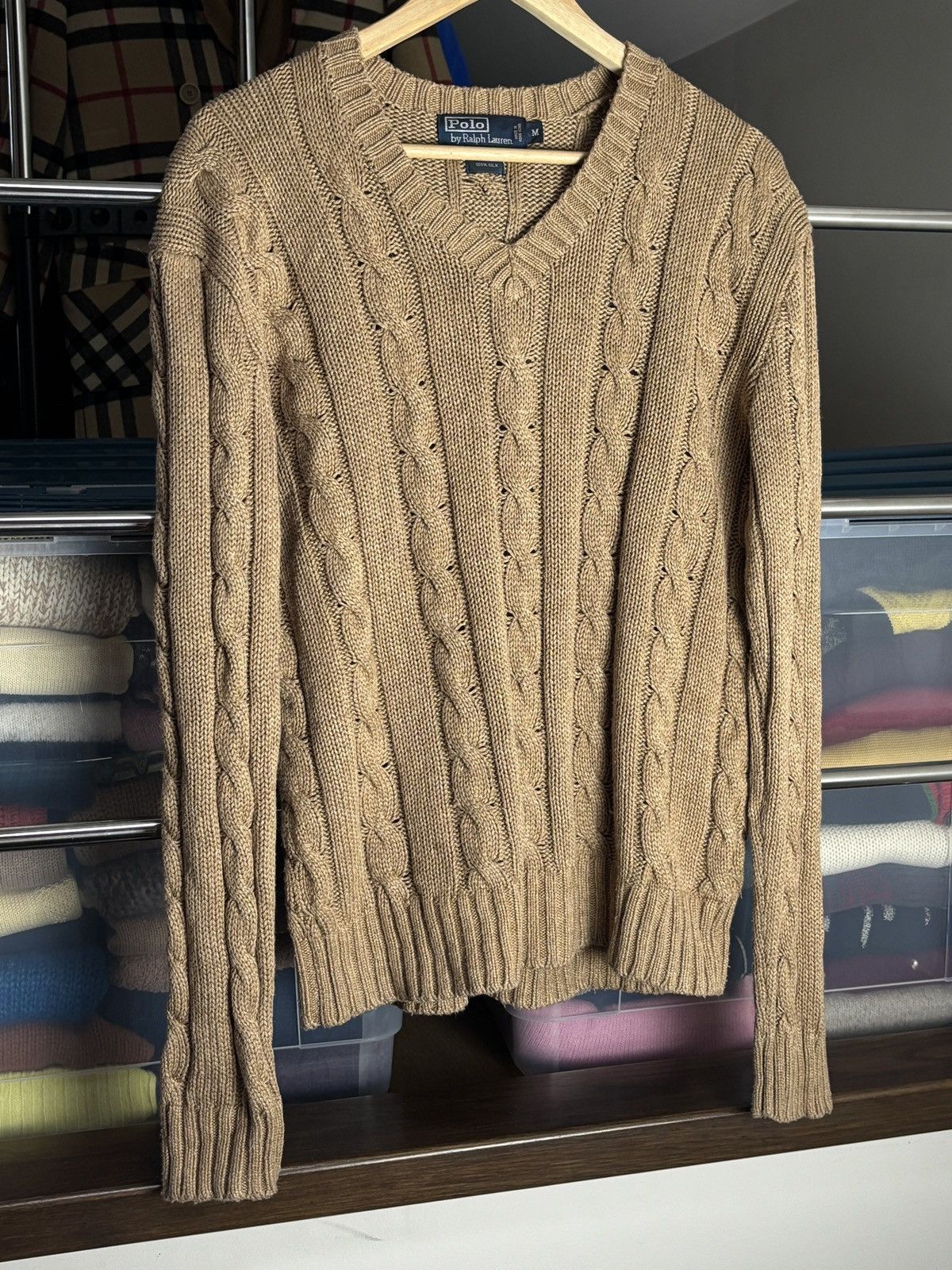 Polo Ralph Lauren Vintage Polo Ralph Lauren Silk Knit Cable Sweater Size US M / EU 48-50 / 2 - 2 Thumbnail