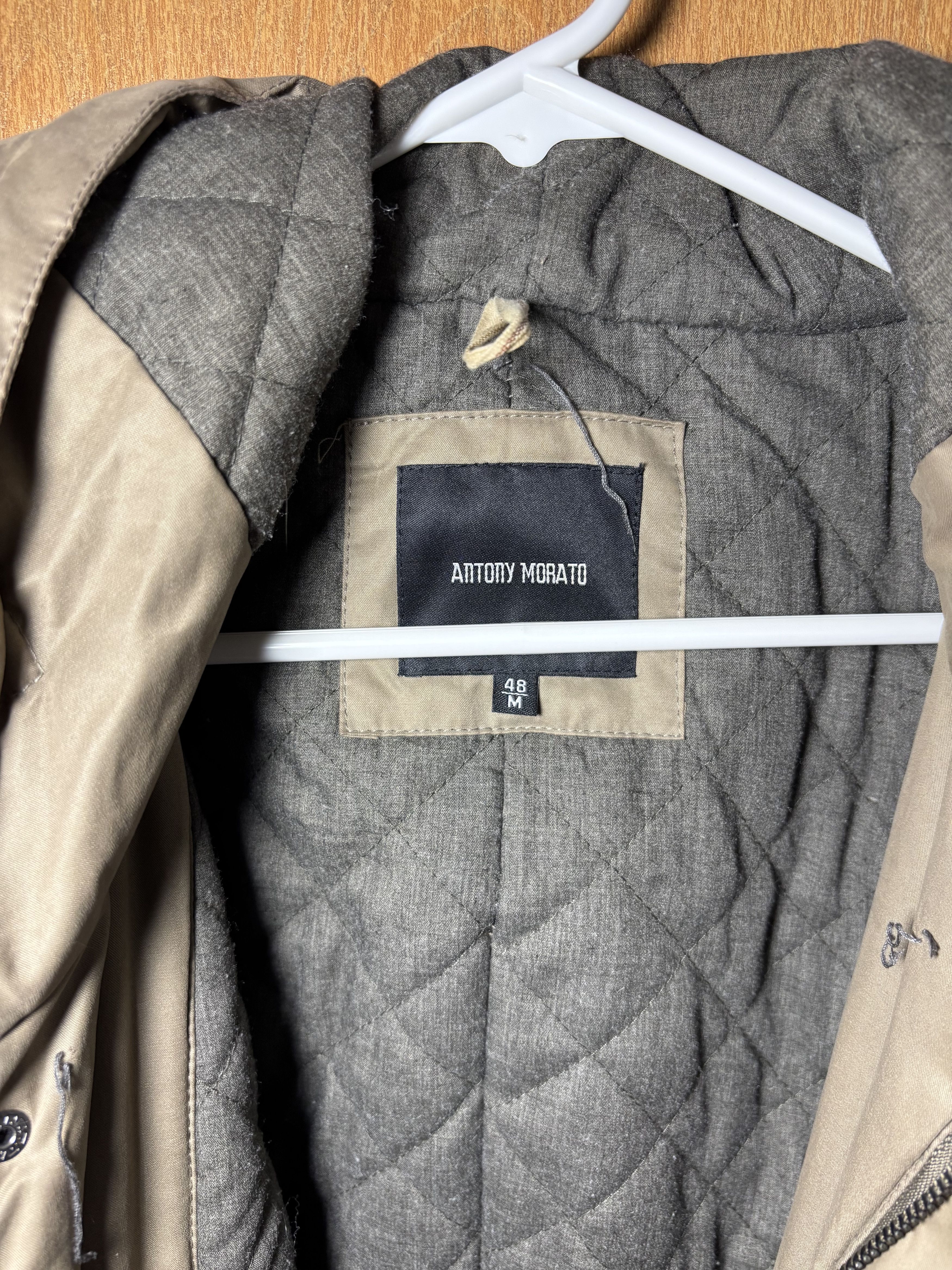 Antony Morato Antony Morato Medium length beige/olive Jacket with hood Size US M / EU 48-50 / 2 - 4 Thumbnail