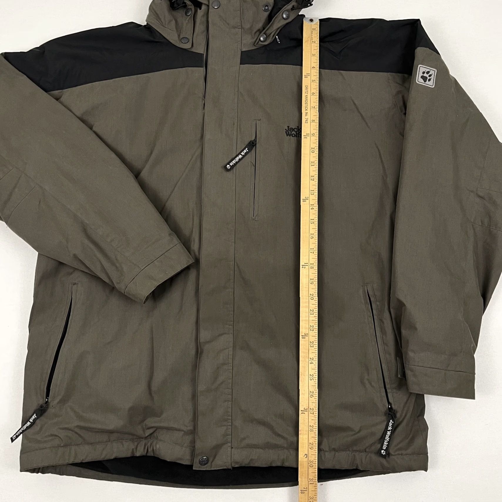 Jack Wolfskin Jack Wolfskin Jacket Mens 2XL Brown Hooded Full Zip Hiking Winter Fleece Lined Size US XXL / EU 58 / 5 - 4 Thumbnail