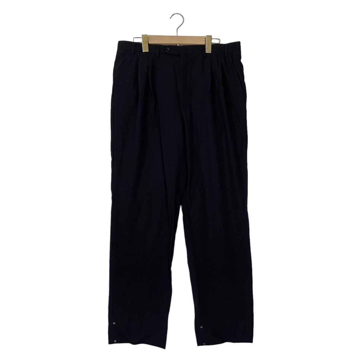 Vintage Canali Italy Black Formal Wool Trousers Slack Pants
