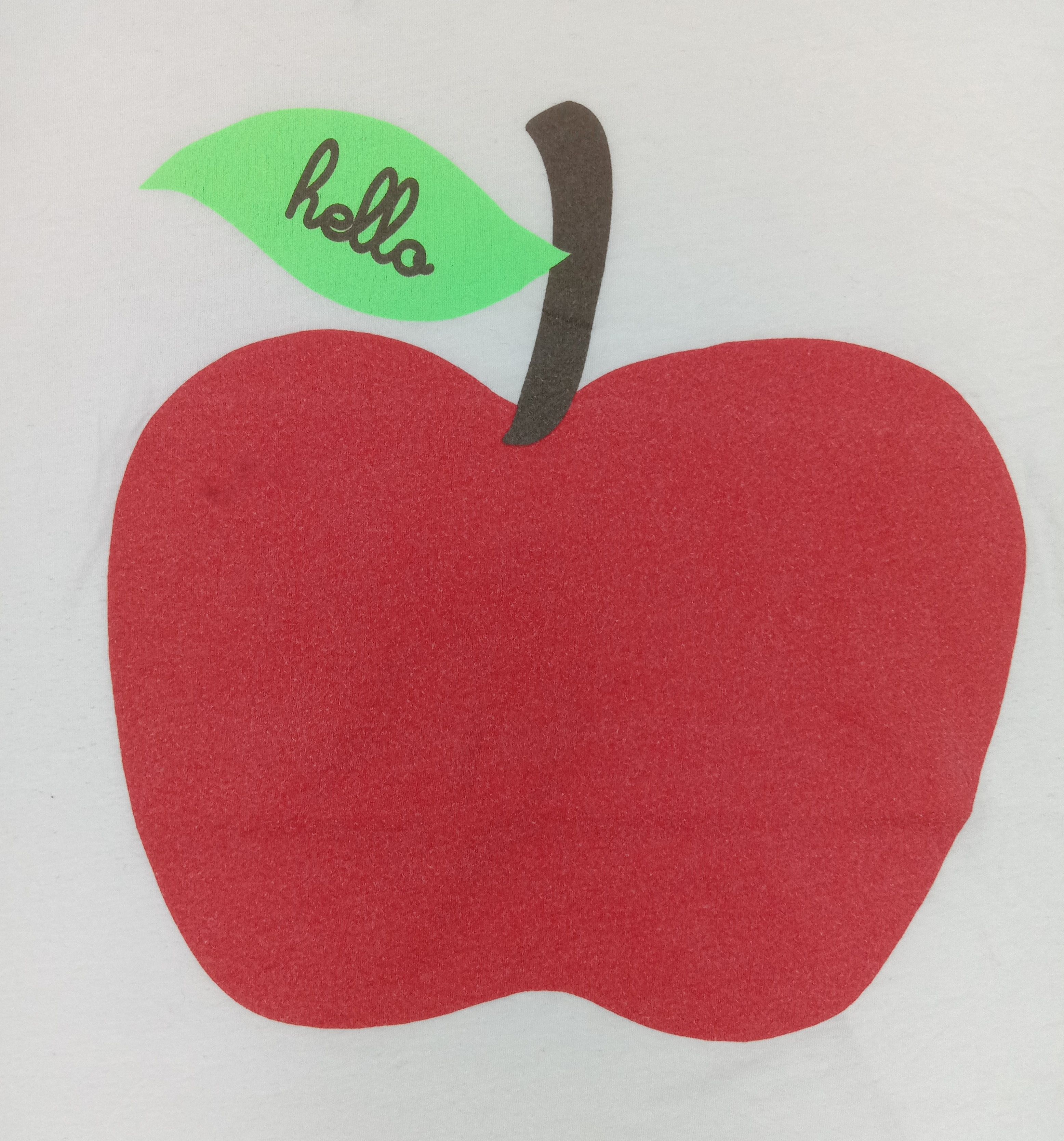 Vintage Vintage Hello Red Apple Graphic T Shirt Size US L / EU 52-54 / 3 - 3 Thumbnail
