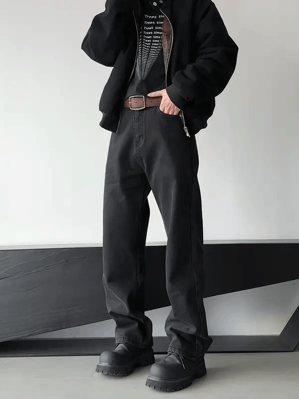 Jean Natsuko x Ayumi Black Flare Jeans, Wide Leg Jeans Size US 32 / EU 48 - 3 Thumbnail