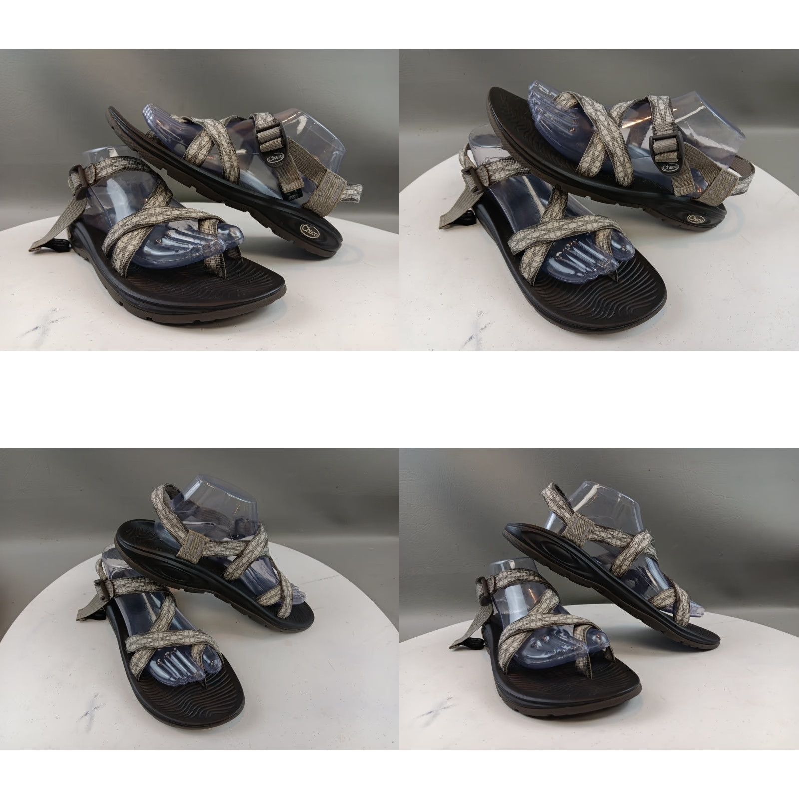 Chaco Chacos Z Boulder 2 Strappy Sandals Women's Size 11 Gray White Zig Zag - Sandal - Women Size US 9 / IT 39 - 10 Thumbnail