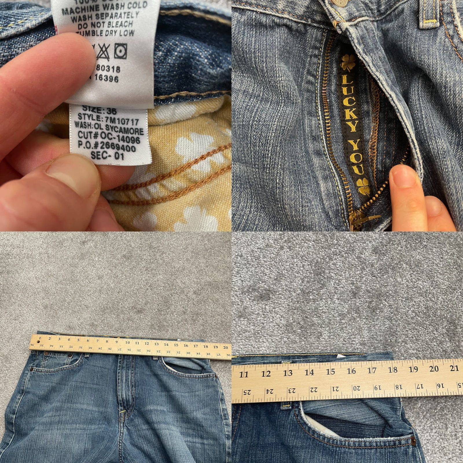 Lucky Brand Lucky Brand Jeans Dungaree Denim Mens 36 Blue Medium Wash Straight Classic 36x32 Size US 36 / EU 52 - 9 Thumbnail