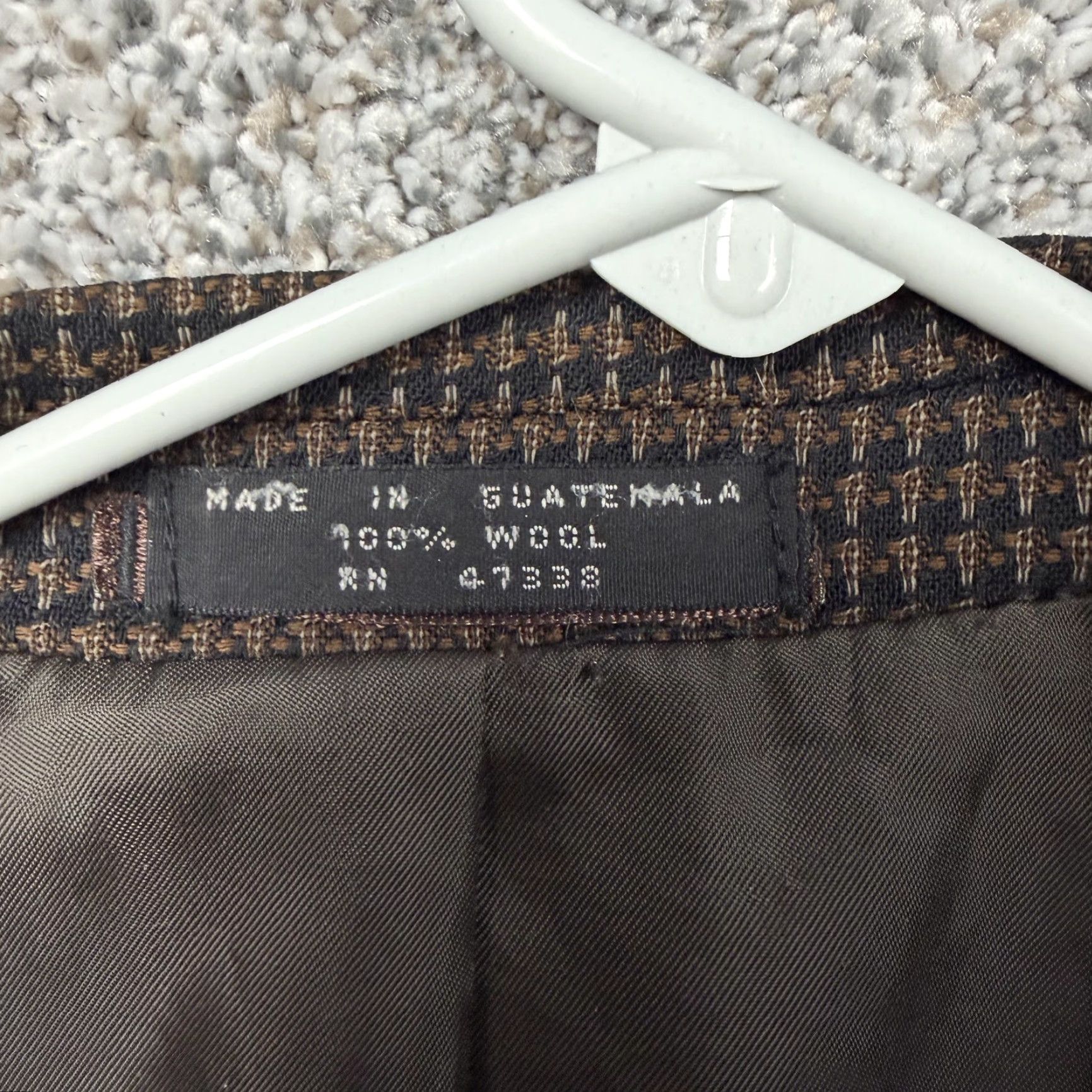 Jones New York Jones New York Sport Coat Mens 44 Brown Wool Check Tweed Blazer Business Size 44R - 7 Thumbnail