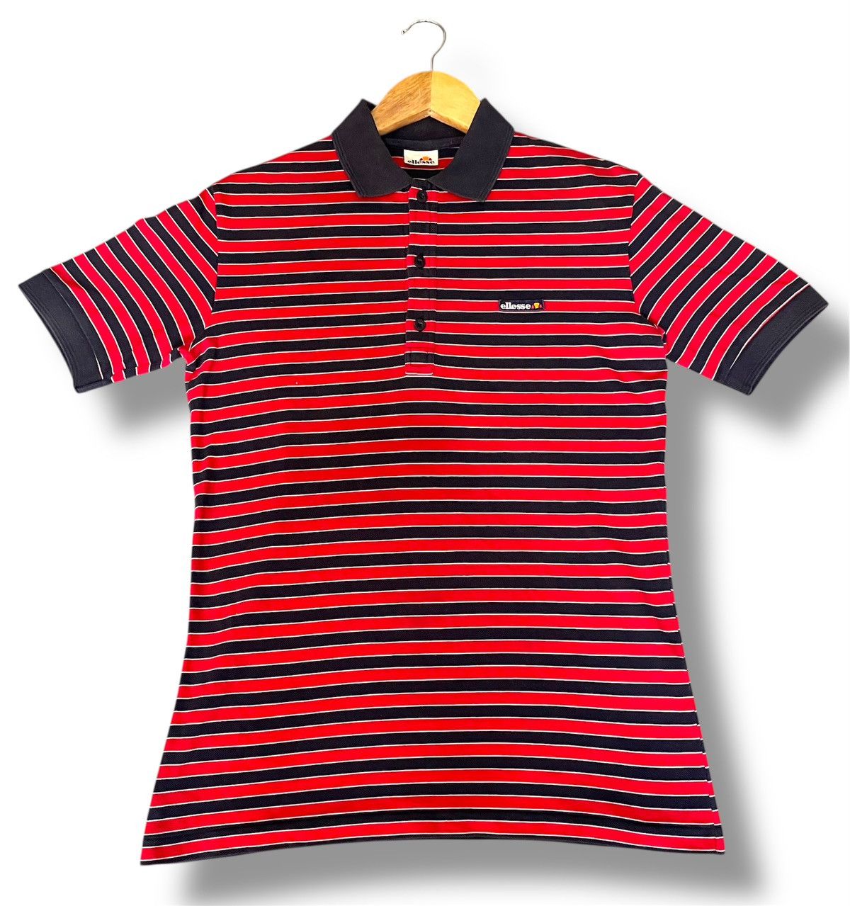 Ellesse Ellese Stripe Tshirt Collar Size US M / EU 48-50 / 2 - 1 Thumbnail