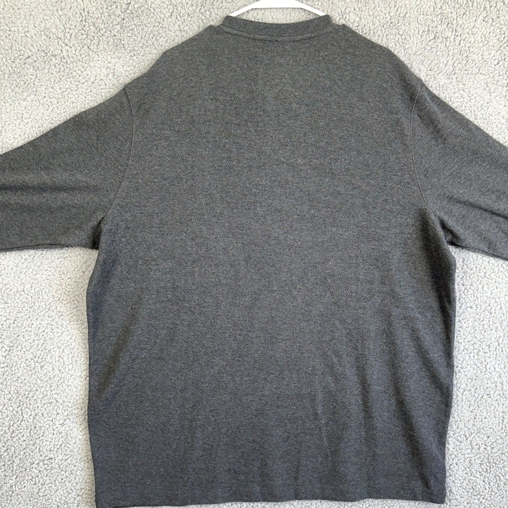 Vintage St Johns Bay Sweater Henley Men 2XL Gray Thermal Waffle Knit Pullover Casual NEW Size US XXL / EU 58 / 5 - 3 Thumbnail